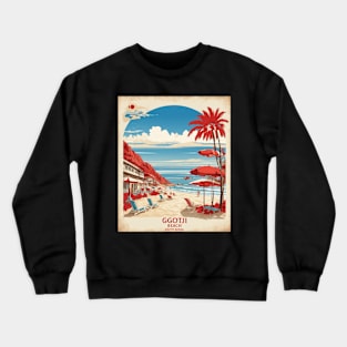 Ggotji Beach South Korea Travel Tourism Retro Vintage Crewneck Sweatshirt